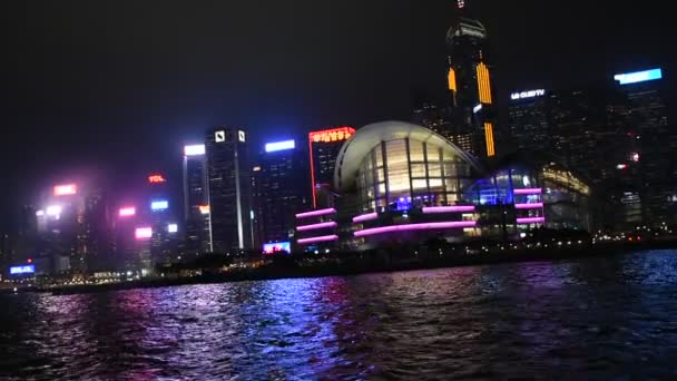 Hong Kong Chine Septembre Symphony Lights Est Spectacle Spectaculaire Lumière — Video