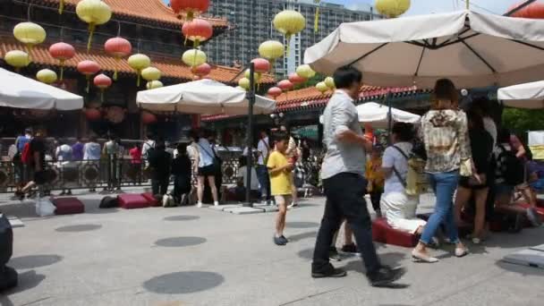 Hongkong Kina September Kineser Och Utlänningar Människor Reser Besök Och — Stockvideo