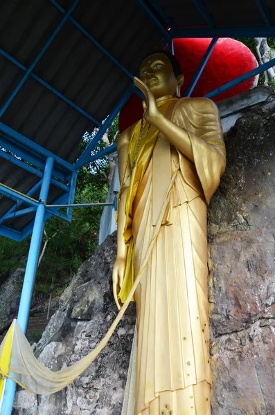 Wat Khao Wong Phra Chan Lub Khok Samrong Świątyni Górze — Zdjęcie stockowe