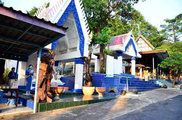 Wat Khao Wong Phra Chan Khok Samrong Temple Thai People — Stock Photo, Image
