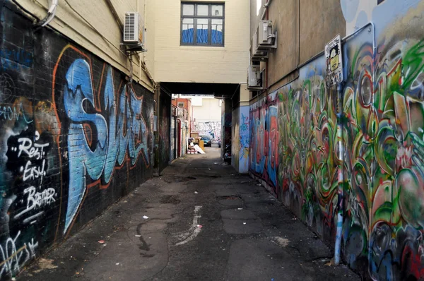 Small Alley People Walking Adelaide Street May 2016 Perth Australia — Stock Photo, Image