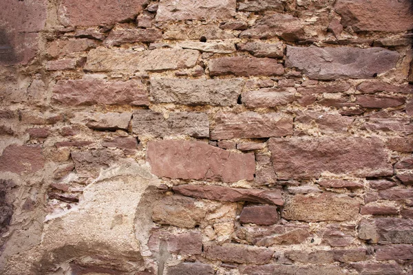 Каменная Каменная Стена Гейдельбергского Замка Немецкий Замок Гейдельбергер Шлосс Руины — стоковое фото
