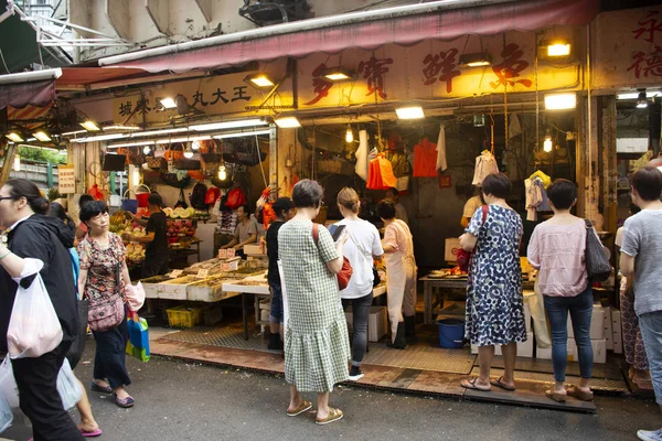 Китайцы Ходят Пешком Покупают Материал Приготовления Пищи Местном Рынке Bowrington — стоковое фото