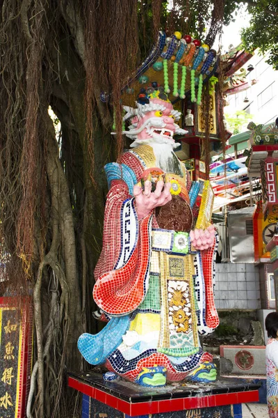 Dragon God Sea Statues People Travel Visit Respect Praying Tin — Stock Photo, Image