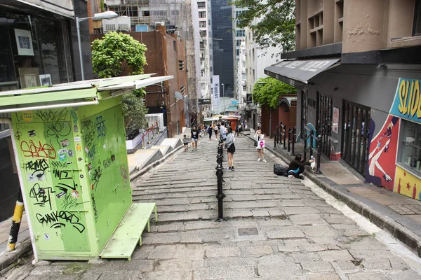 Chinese People Foreigner Travelers Walking Travel Visit Road Hollywood Street — Stock Photo, Image