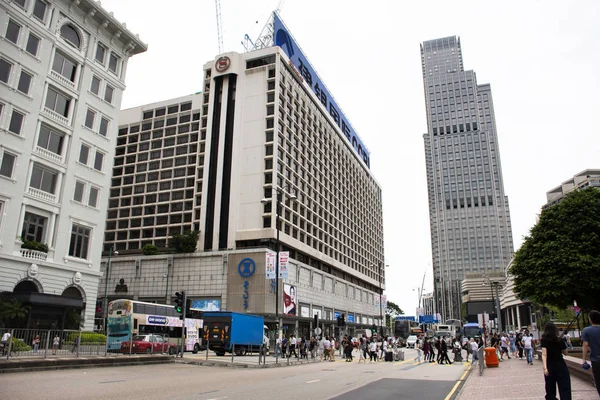 Modern Och Hög Byggnad Bredvid Salisbury Road Stadsdelen Tsim Sha — Stockfoto