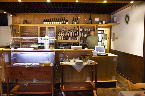 Projektowanie Wnętrz Mebli Wystrój Hotelu Restauracji Dla Osób Odwiedza Jeść — Zdjęcie stockowe