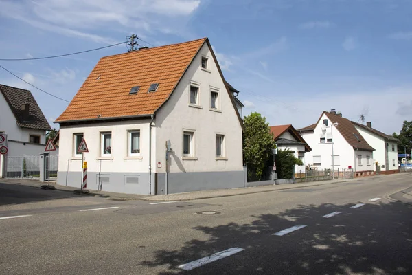 Klassischer Baustil Mit Landschaft Und Stadtbild Und Verkehrsstraße Morgen Stadtteil — Stockfoto