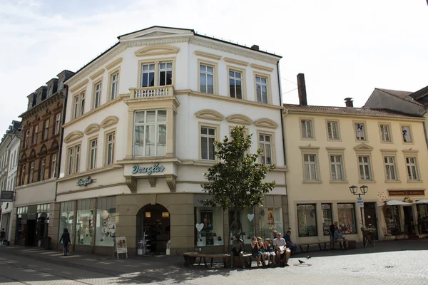 Tyska Folket Och Utländska Resenärer Besök Och Resor Shopping Heidelberger — Stockfoto