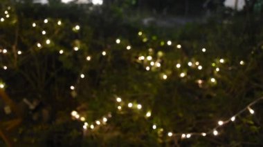 Hareket semt pazarı Nakhon Ratchasima, Tayland adil bahçe led lingthing renkli bokeh.