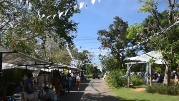 Nakhon Ratchasima Thailand November Thailändska Människor Och Utlänning Traveler Promenader — Stockvideo