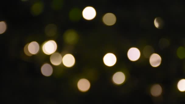 Movimento Movimento Bokeh Colorato Lingthing Led Nel Giardino Della Fiera — Video Stock