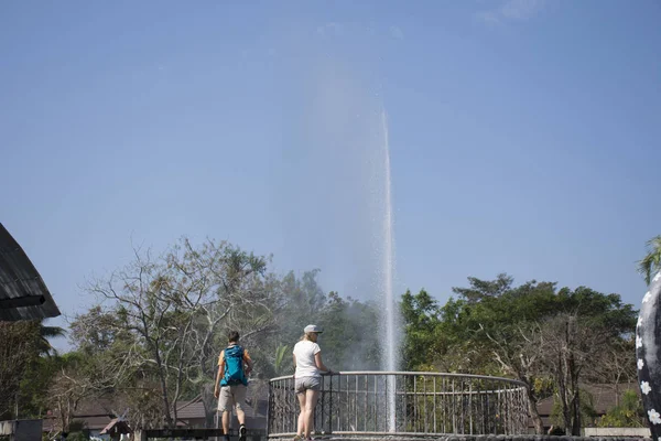 Les Thaïlandais Les Voyageurs Foriegner Voyagent Visitent Source Chaude Tueng — Photo