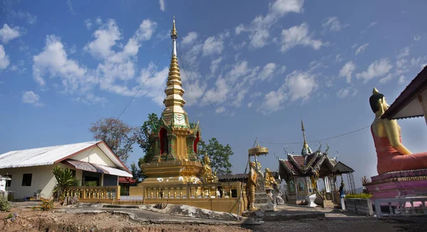 Ступа Chedi Будди Статуя Зображе Wat Phrachao Thanchai Phra San — стокове фото