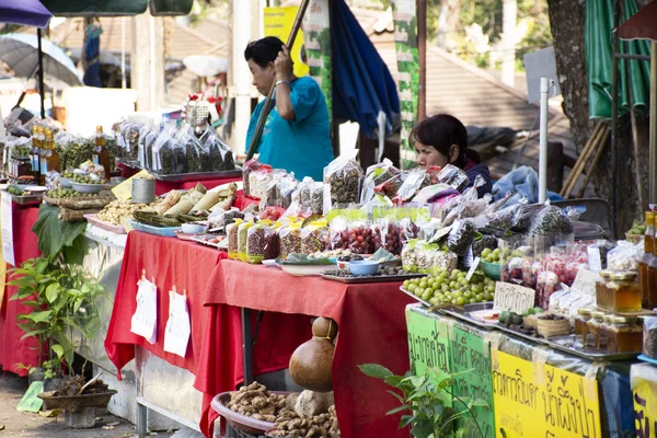 Asian Thai People Sale Buy Shopping Product Food Local Shop — Fotografia de Stock