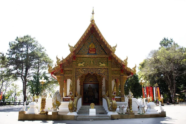 Tailandês Viajante Estrangeiro Viagem Visita Respeito Orando Chedi Relíquias Buda — Fotografia de Stock