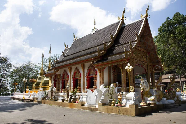 Tailandês Viajante Estrangeiro Viagem Visita Respeito Orando Chedi Relíquias Buda — Fotografia de Stock