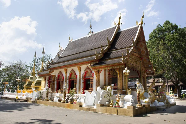 Thai People Traveler Foreign Travel Visit Respect Praying Chedi Budda — Foto Stock