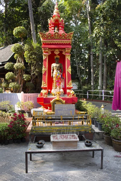 Estátua Rei Lanna Phaya Mengrai Para Pessoas Tailandesas Viajantes Estrangeiros — Fotografia de Stock