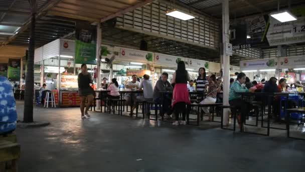 Удон Тани Тайланд Декабря Тайцы Иностранные Путешественники Ходят Выбором Еды — стоковое видео