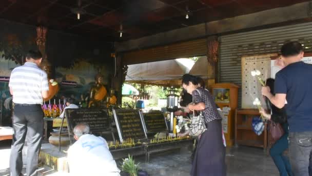 Nong Khai Tailandia Diciembre Los Tailandeses Los Viajeros Extranjeros Visitan — Vídeos de Stock