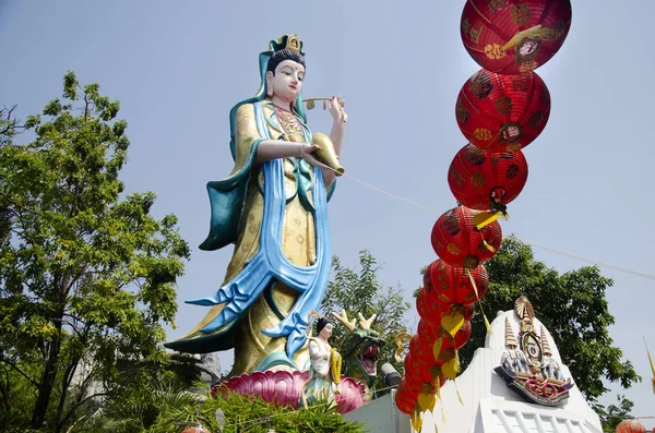 Göttin Der Barmherzigkeit Guan Yin Statue Wat Chong Lom Tempel — Stockfoto