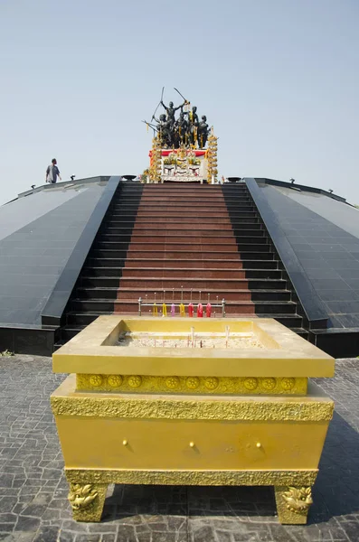 Pomnik Jedenastu Wojowników Przywódców Khai Bangrachan Bang Rachan Wsi Dla — Zdjęcie stockowe