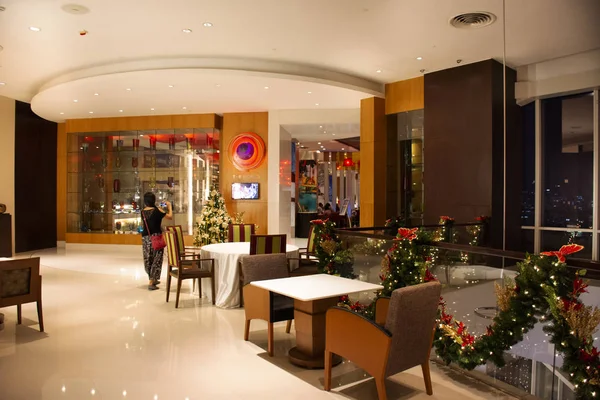 Design Interiores Mobiliário Decoração Restaurante Moderno Luxo Para Pessoas Jantando — Fotografia de Stock