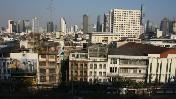 Bangkok Tailândia Fevereiro Vista Aérea Paisagem Paisagem Urbana Cidade Banguecoque — Vídeo de Stock