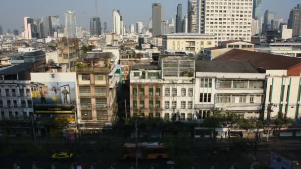 Bangkok Thailand Februari Luchtfoto Landschap Cityscape Van Bangkok City Van — Stockvideo