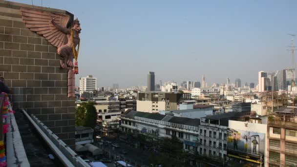 Bangkok Thailand Februari Luchtfoto Landschap Cityscape Van Bangkok City Van — Stockvideo