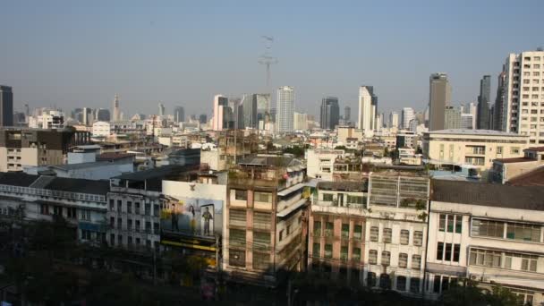 Bangkok Tailandia Febrero Paisaje Vista Aérea Paisaje Urbano Ciudad Bangkok — Vídeos de Stock