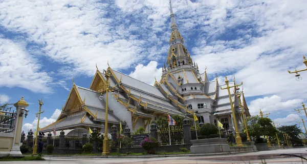 Ubosot Wat Sothon Wararam Worawihan Pro Thajské Lidi Respektovat Modlitby — Stock fotografie
