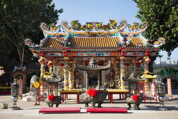 San Chao Pu Ya chinese temple or great grandfather and grandmoth — Stock Photo, Image