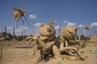 Saman kuklalar veya pipetler adam rakam Festivali Tayland halkı için ve 