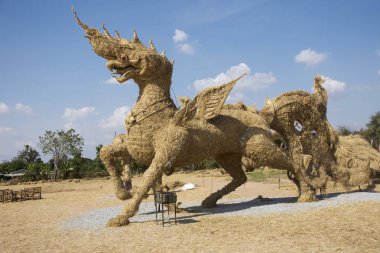 Saman kuklalar veya pipetler adam rakam Festivali Tayland halkı için ve 