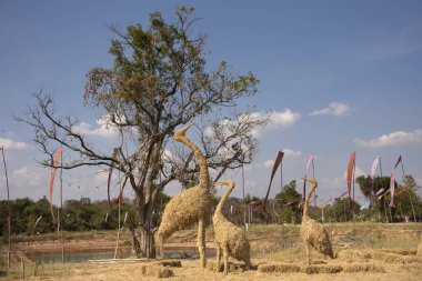 Saman kuklalar veya pipetler adam rakam Festivali Tayland halkı için ve 