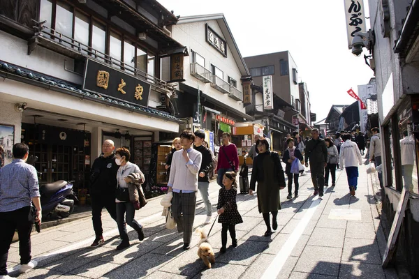 Japaner und ausländische Reisende gehen einkaufen und reisen v — Stockfoto