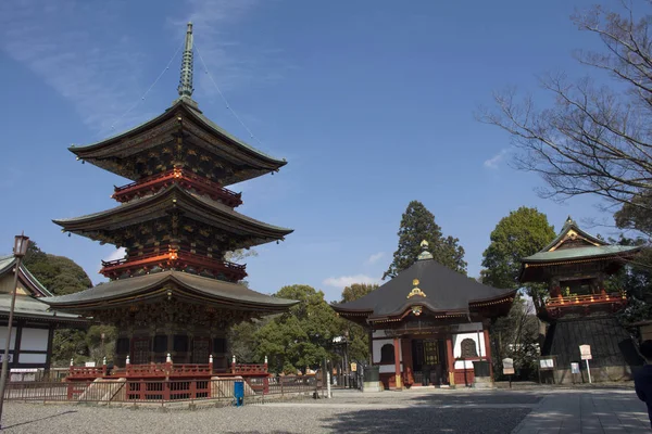 日本人和外国人旅客步行参观和祈祷 — 图库照片