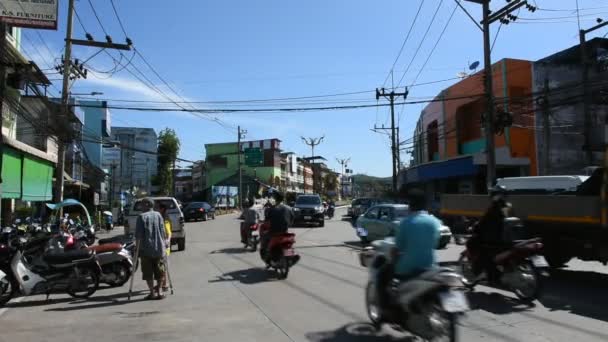 Betong Yala Thailand August Thai People Foreign Traveler Drive Car — Stock Video