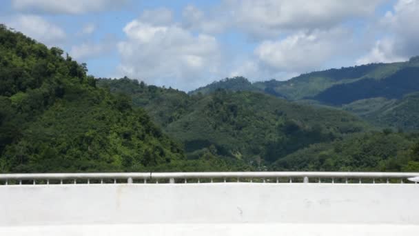 Voyageurs Thai Women Travel Visit View Pattani Dam Walking Barrier — Video