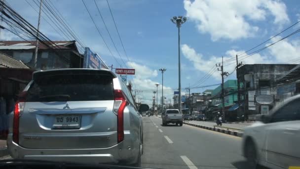 Narathiwat Tailândia Agosto Pessoas Tailandesas Viajantes Estrangeiros Dirigem Carro Andam — Vídeo de Stock