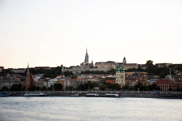 Προβολή Τοπίου Και Cityscape Της Βουδαπέστης Παλιά Πόλη Και Βουδαπέστη — Φωτογραφία Αρχείου