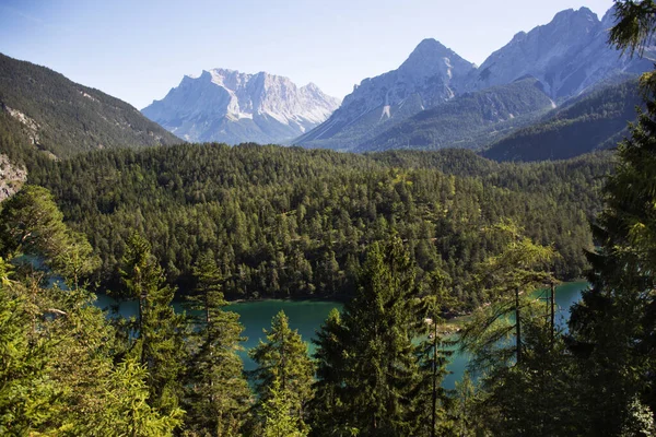 Los Austriacos Los Viajeros Extranjeros Descansan Cenan Restaurante Rasthaus Zugspitzblick — Foto de Stock