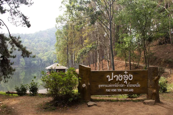 Ver Paisagem Pang Ung Lago Pang Oung Parque Florestal Para — Fotografia de Stock