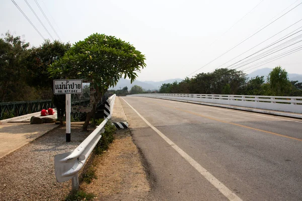 Voir Paysage Route Circulation Avec Peuple Thaï Voyageur Étranger Conduisant — Photo