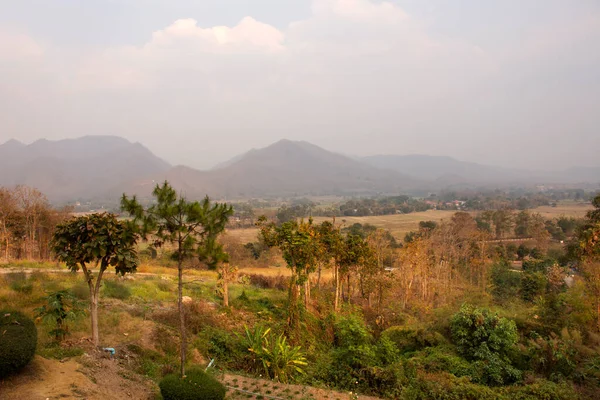 Ver Paisaje Paisaje Urbano Ciudad Pai Con Salida Del Sol — Foto de Stock