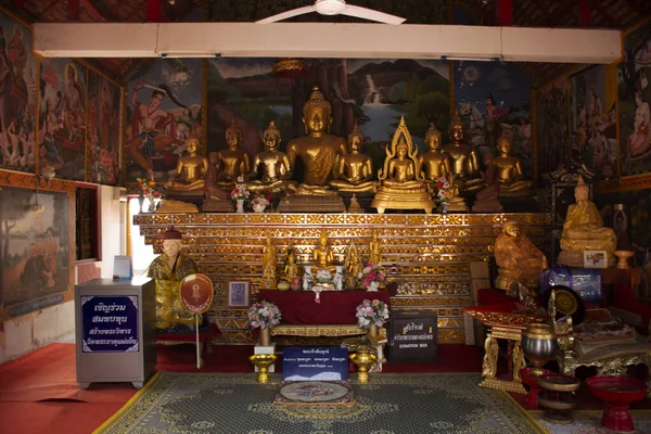 Thai People Travelers Foreign Travel Visit Respect Praying Buddha Statue — Stock Photo, Image