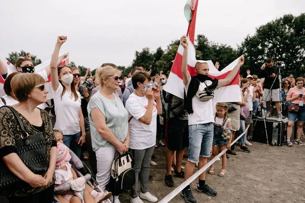 2014 Minsk Beliarus July 2020 Meet Presidential Candidate Svetlana Tikhanovskaya — 스톡 사진