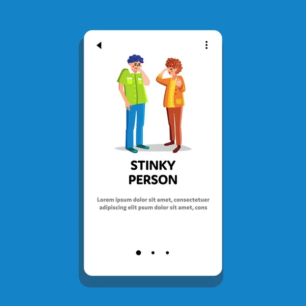 Vinky Person And People Pinching Nose Vector — стоковый вектор